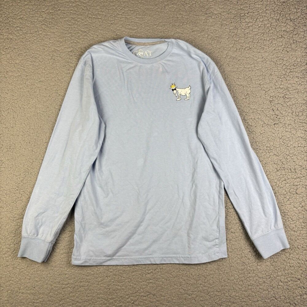 Goat USA Size S Blue American Flag Long Sleeve Tee T-shirt Shirt Top MARKS READ*